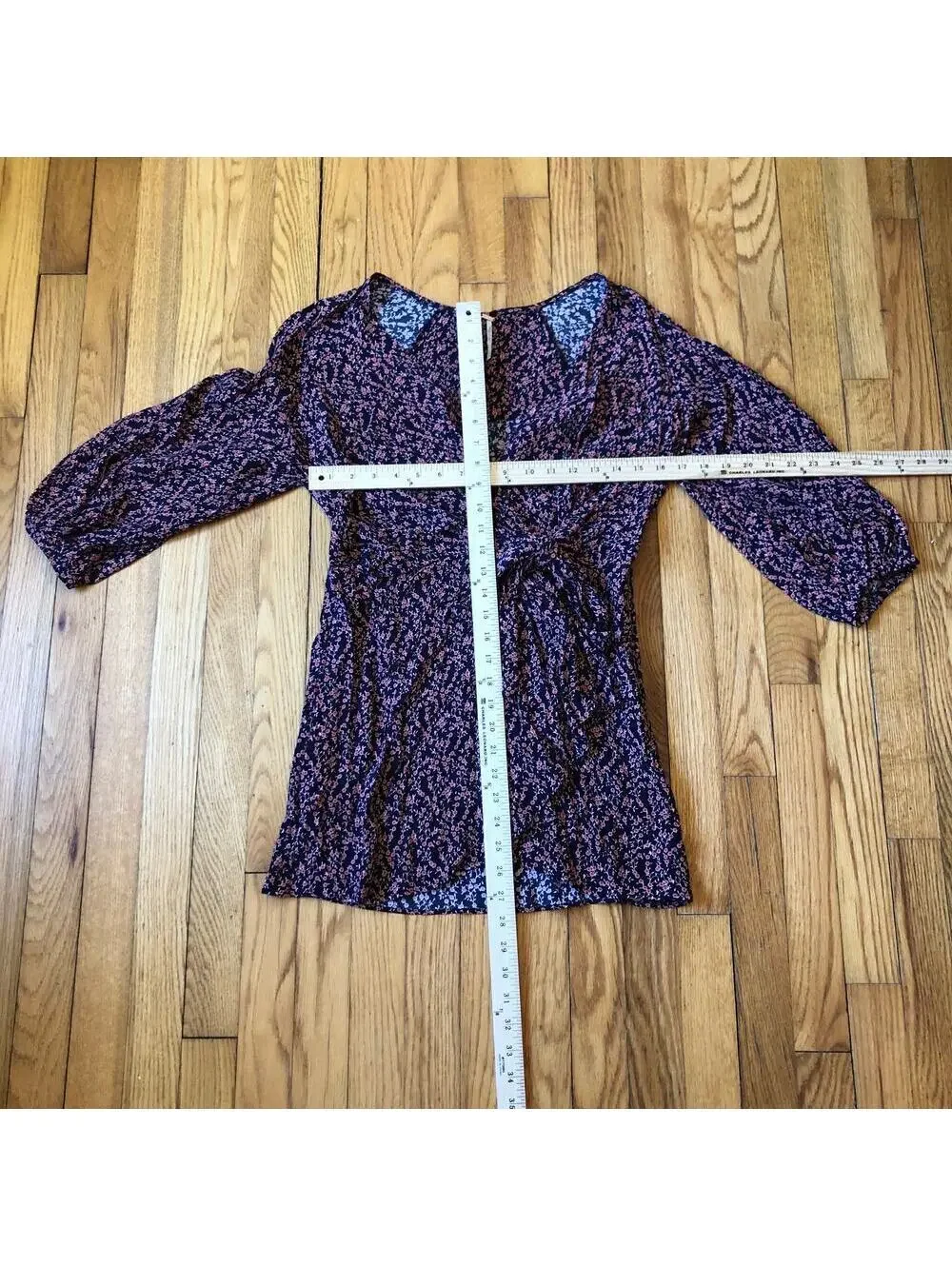 Free People EUC Women's Black Blush Clara Floral Tunic Size Small